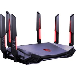 MSI RadiX AXE6600 AX6600 Tri Band MU-MIMO WiFi 6E Gaming Router, Black/Red (RADIXAXE6600)